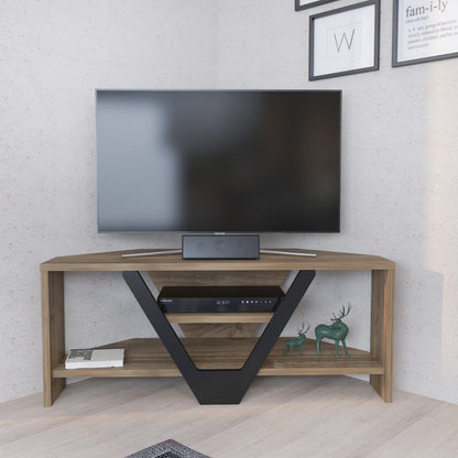 Έπιπλο Τηλεόρασης TV Βάση Σύνθεση Καρυδί Μαύρο | 322RTC2128