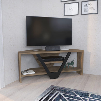 Έπιπλο Τηλεόρασης TV Βάση Σύνθεση Καρυδί Μαύρο | 322RTC2128