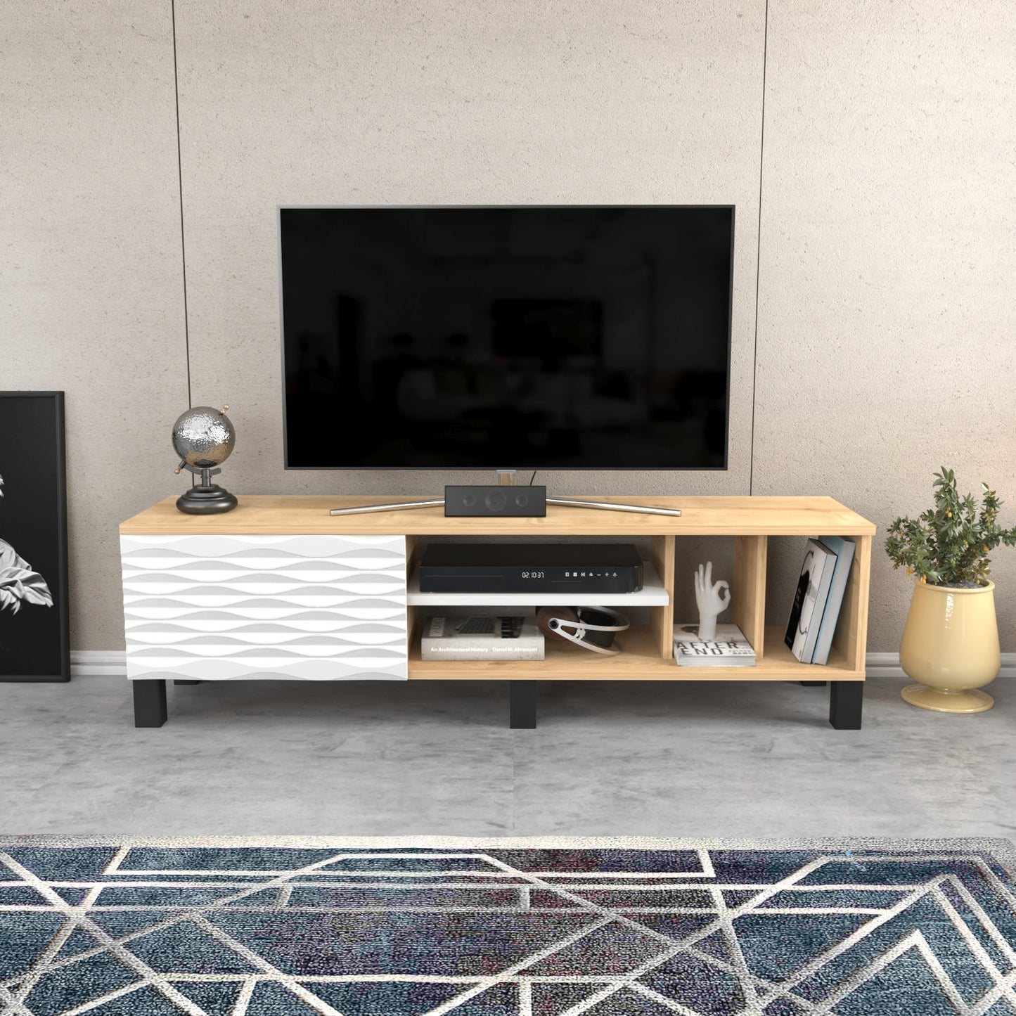 Έπιπλο Τηλεόρασης TV Βάση Σύνθεση Sapphire Λευκό | 322RTC2159