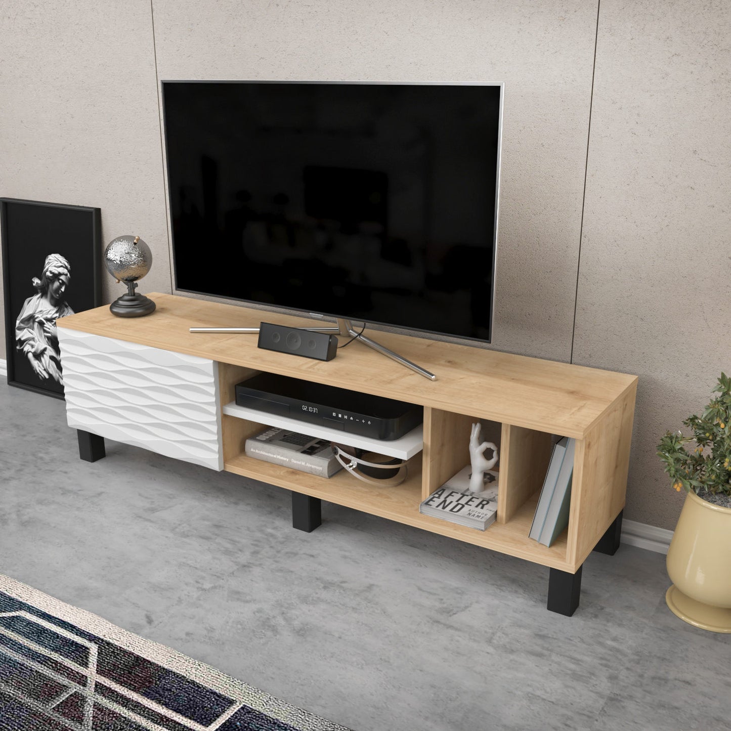 Έπιπλο Τηλεόρασης TV Βάση Σύνθεση Sapphire Λευκό | 322RTC2159
