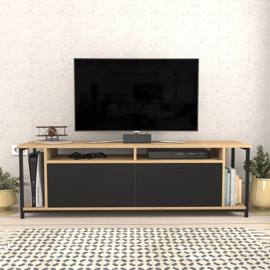 Έπιπλο Τηλεόρασης TV Βάση Σύνθεση Δρυς Μαύρο | 322RTC2161