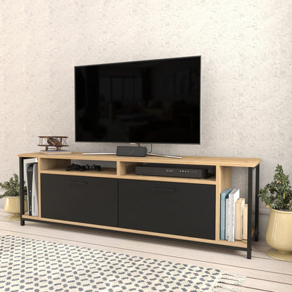 Έπιπλο Τηλεόρασης TV Βάση Σύνθεση Δρυς Μαύρο | 322RTC2161