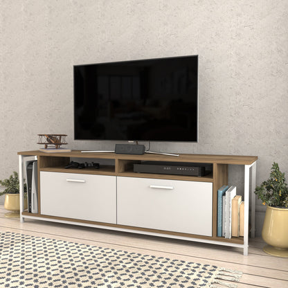 Έπιπλο Τηλεόρασης TV Βάση Σύνθεση Λευκό Καρυδί | 322RTC2163