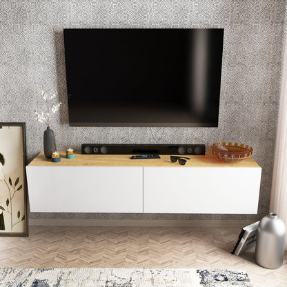 Έπιπλο Τηλεόρασης TV Βάση Σύνθεση Λευκό Καρυδί | 322RTC2173