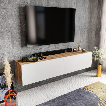 Έπιπλο Τηλεόρασης TV Βάση Σύνθεση Λευκό Καρυδί | 322RTC2173