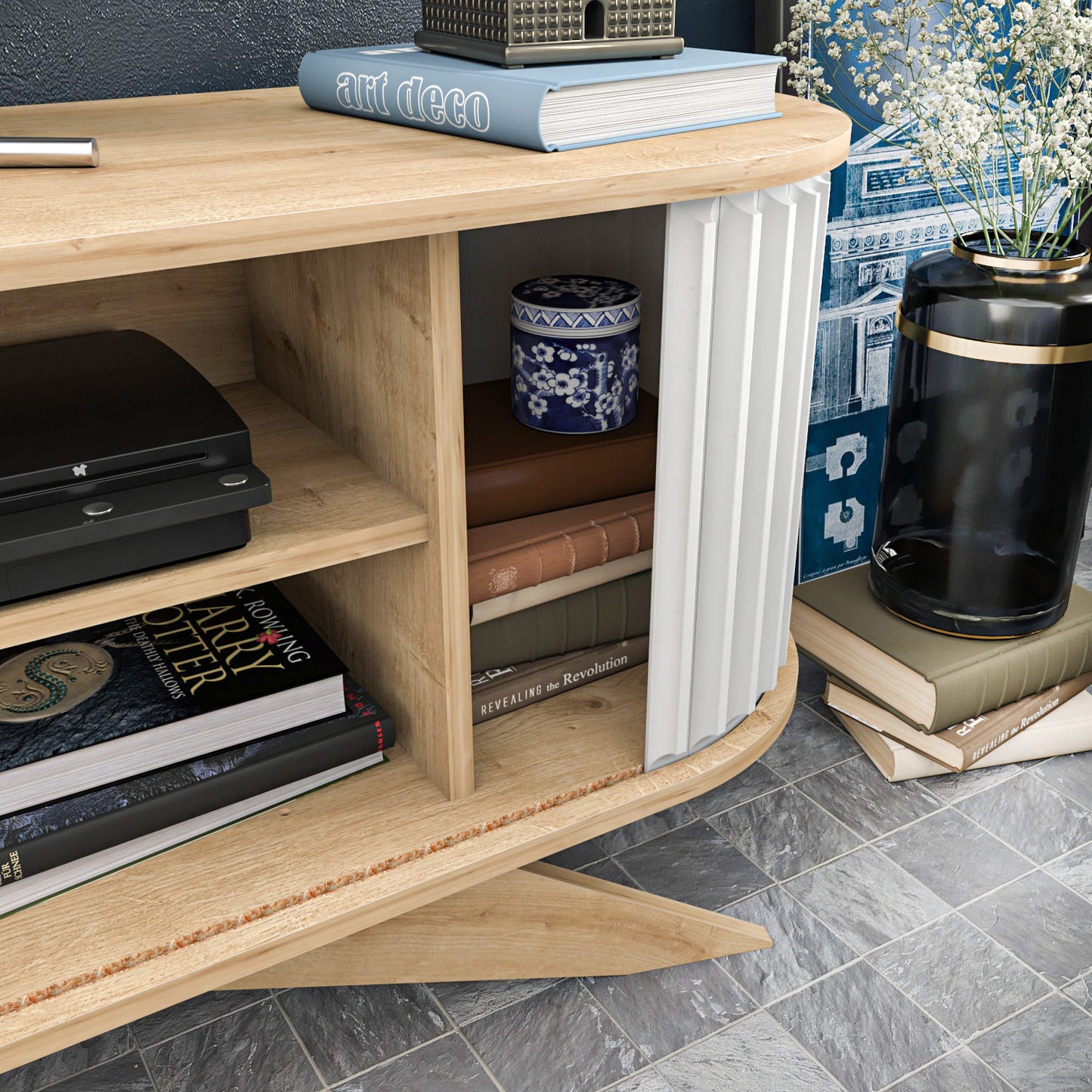 Έπιπλο Τηλεόρασης TV Βάση Σύνθεση Sapphire Λευκό | 322RTC2184
