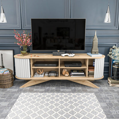 Έπιπλο Τηλεόρασης TV Βάση Σύνθεση Sapphire Λευκό | 322RTC2184