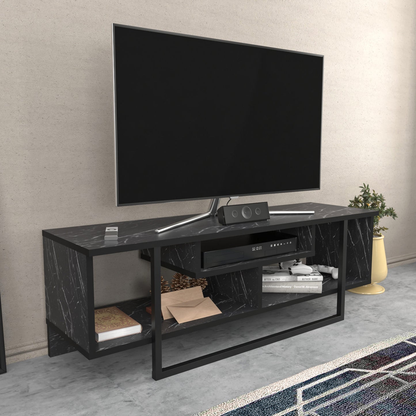 Έπιπλο Τηλεόρασης TV Βάση Σύνθεση Μαύρο | 322RTC2189