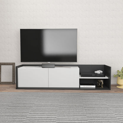 Έπιπλο Τηλεόρασης TV Βάση Σύνθεση Ανθρακί Λευκό | 322RTC2396