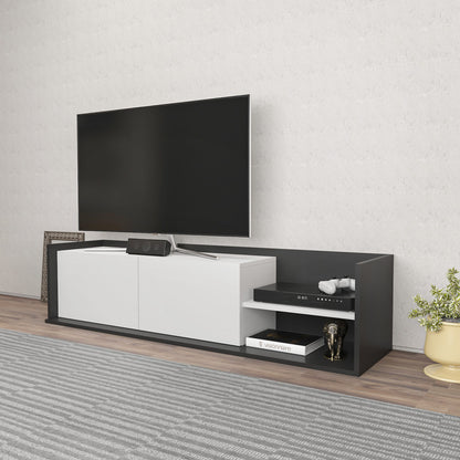 Έπιπλο Τηλεόρασης TV Βάση Σύνθεση Ανθρακί Λευκό | 322RTC2396
