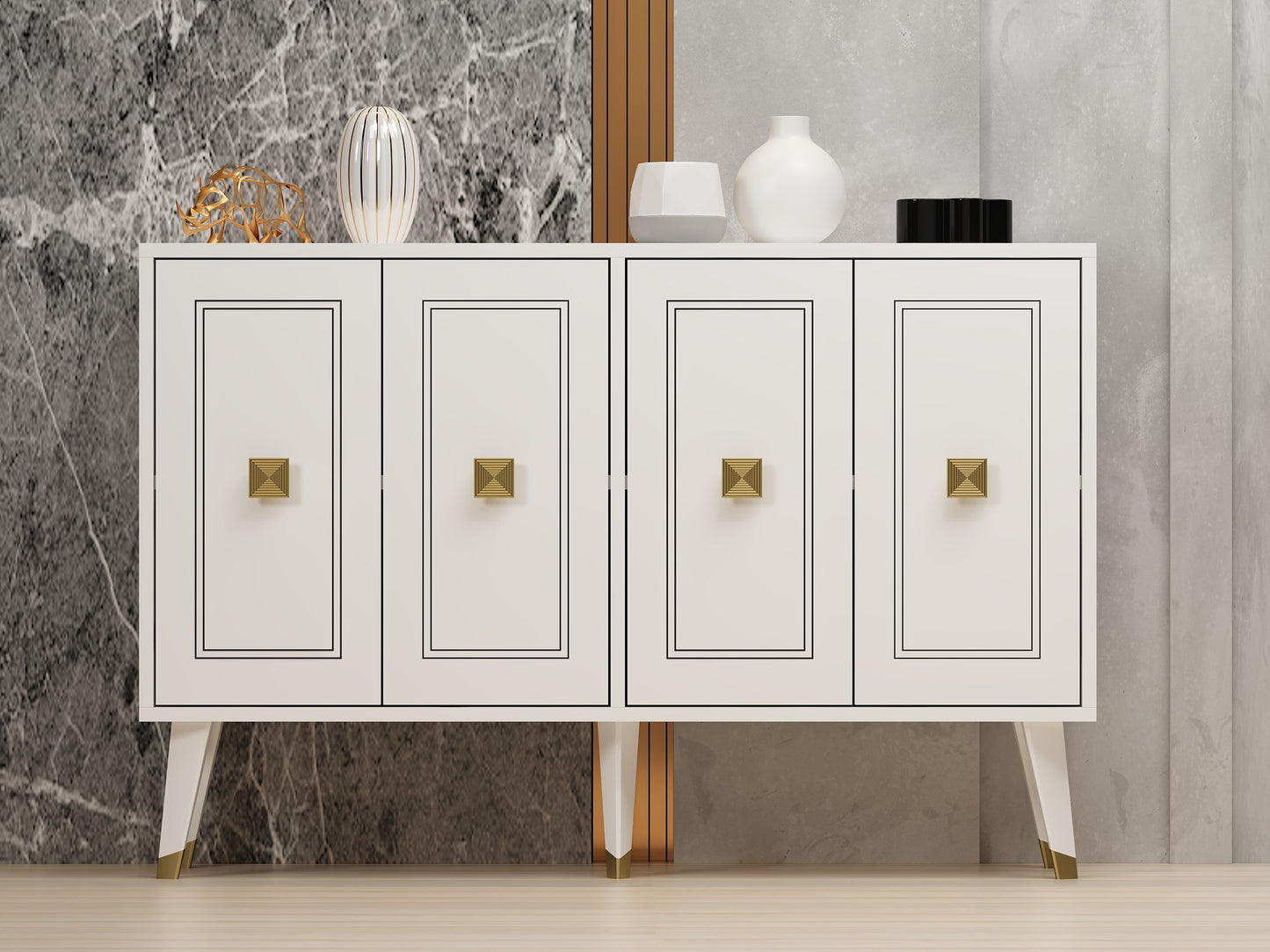Μπουφές Λευκό
Χρυσό 120x30x80cm | 327ODS1227