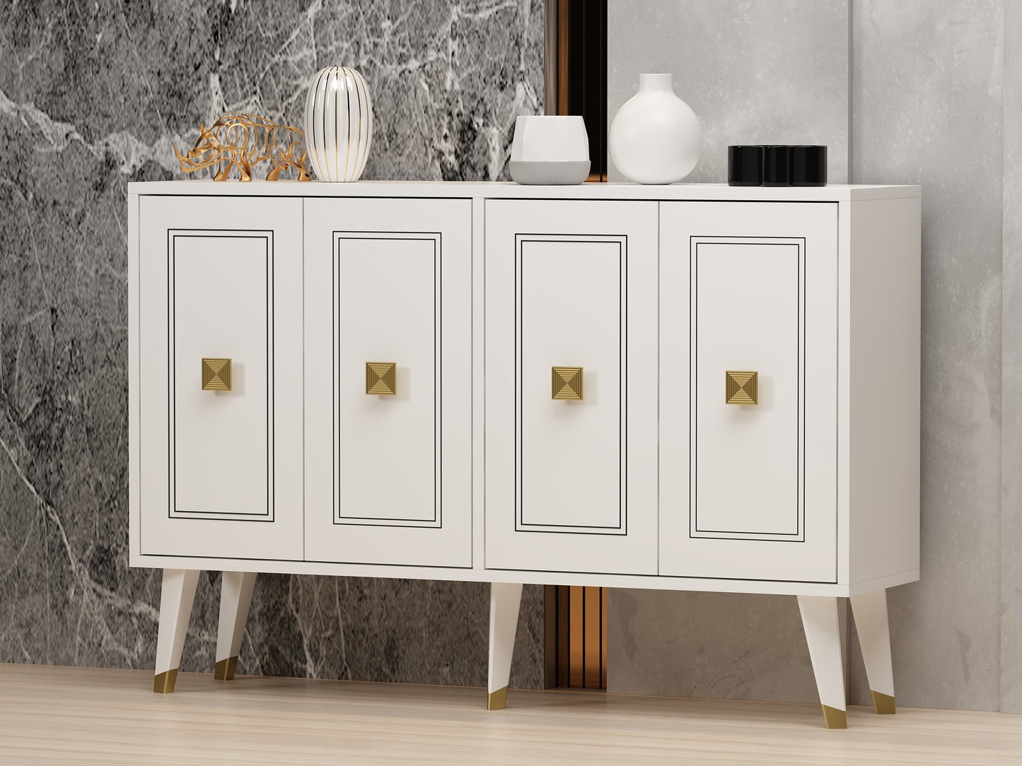 Μπουφές Λευκό
Χρυσό 120x30x80cm | 327ODS1227