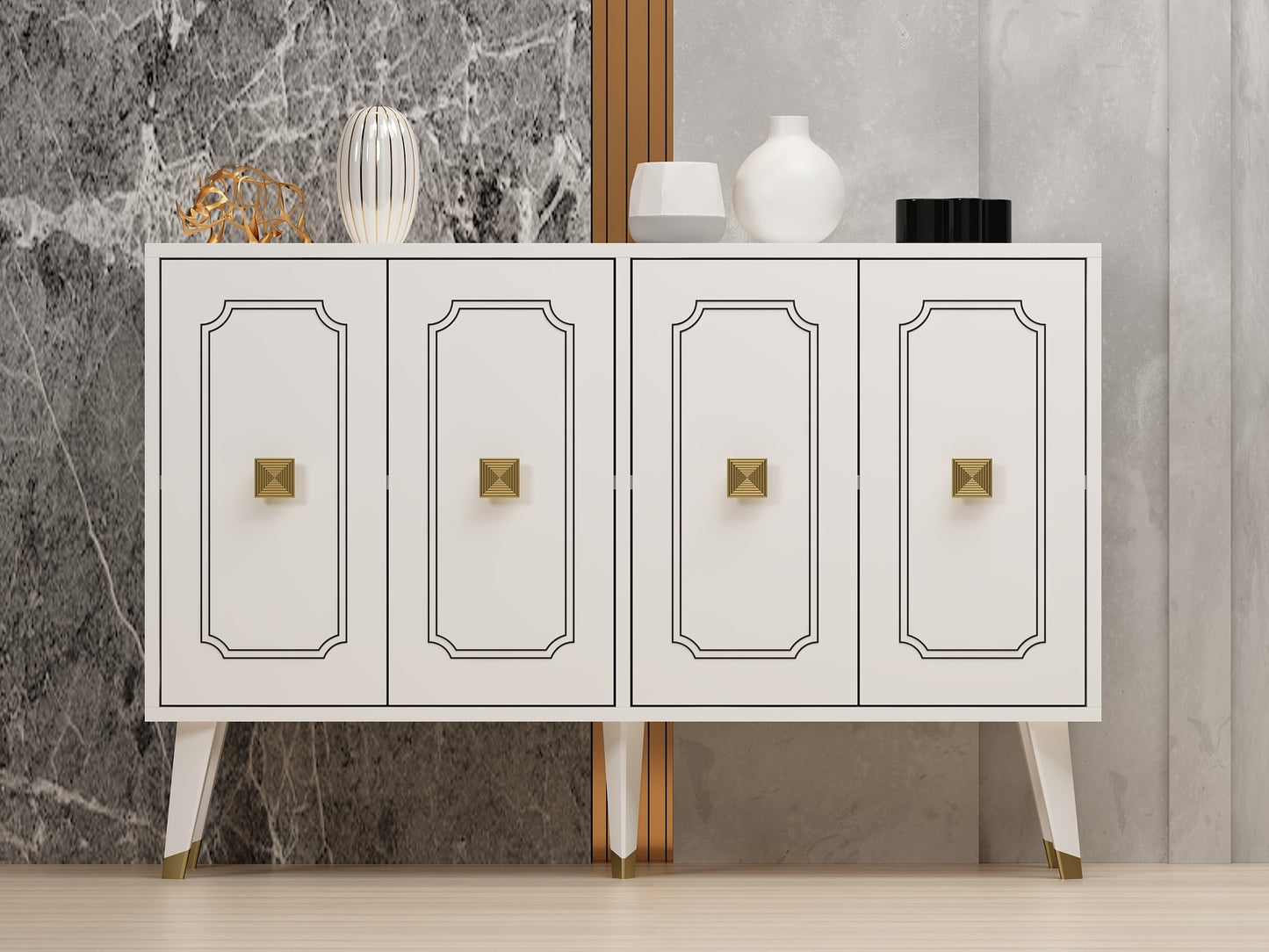 Μπουφές Λευκό
Χρυσό 120x30x80cm | 327ODS1229