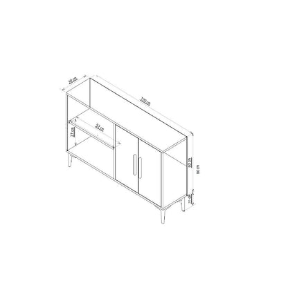Μπουφές Sapphire Δρυς
Χρυσό 120x30x80cm | 327ODS1230