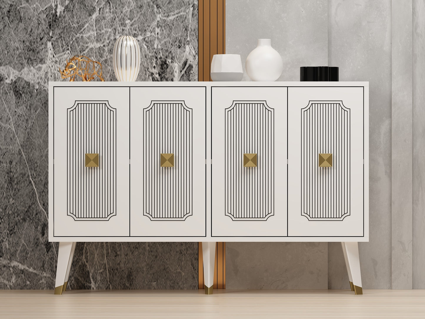 Μπουφές Λευκό
Χρυσό 120x30x80cm | 327ODS1231
