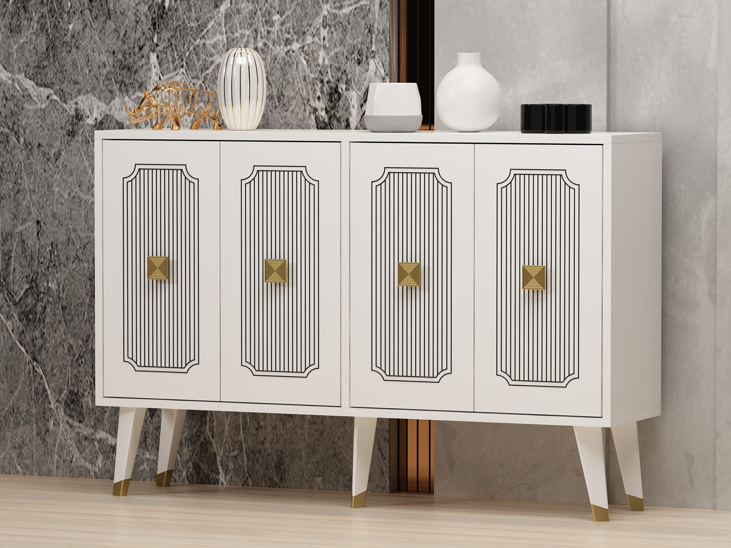 Μπουφές Λευκό
Χρυσό 120x30x80cm | 327ODS1231