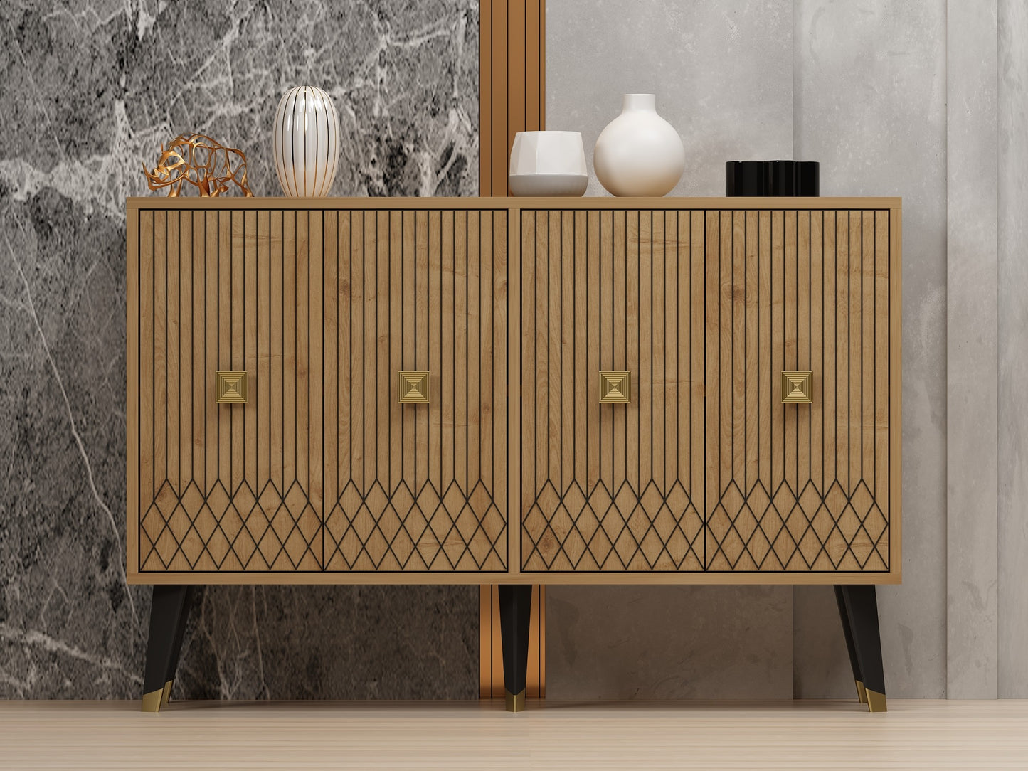Μπουφές Sapphire Δρυς
Χρυσό 120x30x80cm | 327ODS1234