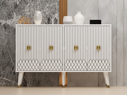Μπουφές Λευκό
Χρυσό 120x30x80cm | 327ODS1235