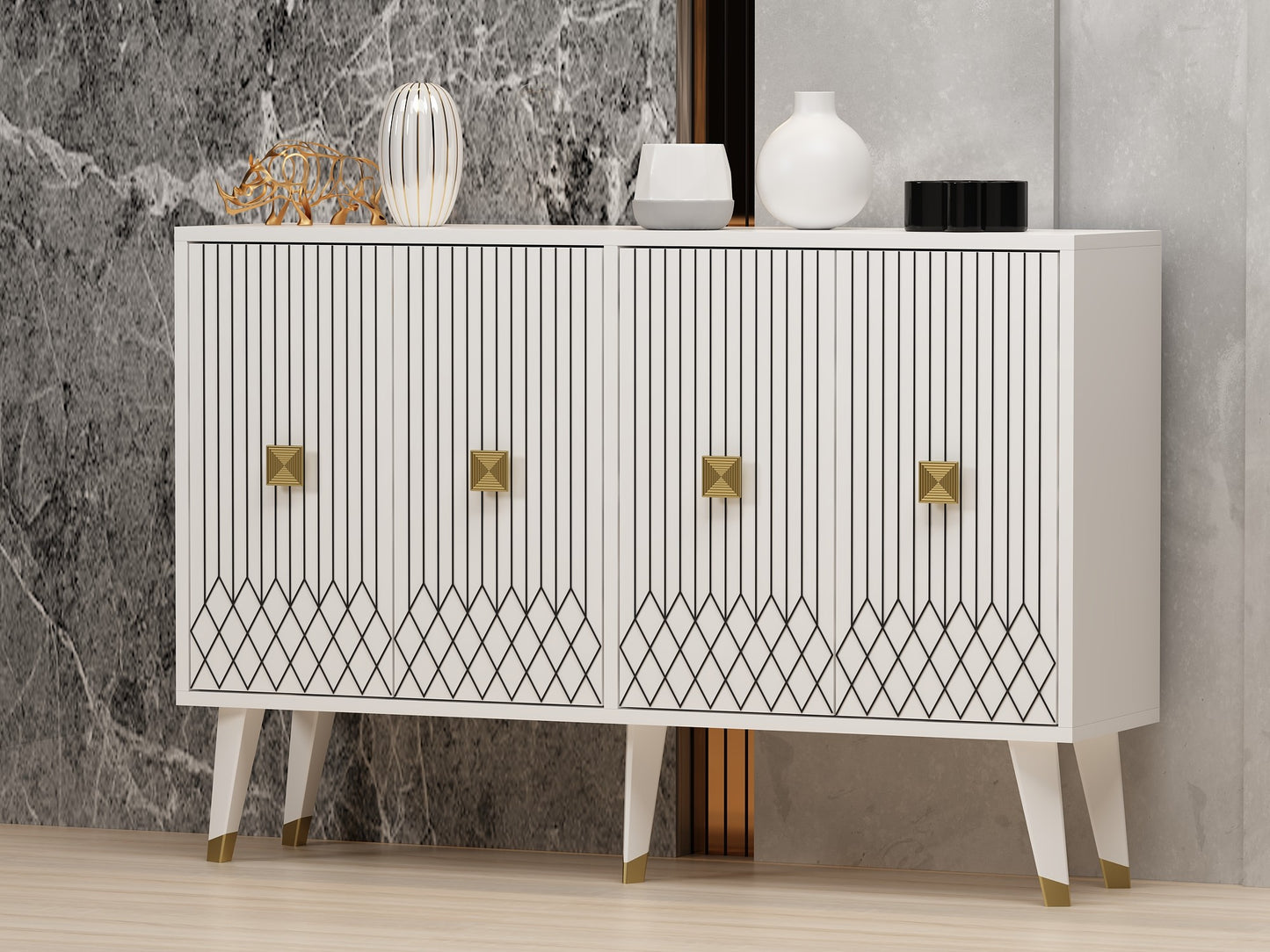Μπουφές Λευκό
Χρυσό 120x30x80cm | 327ODS1235