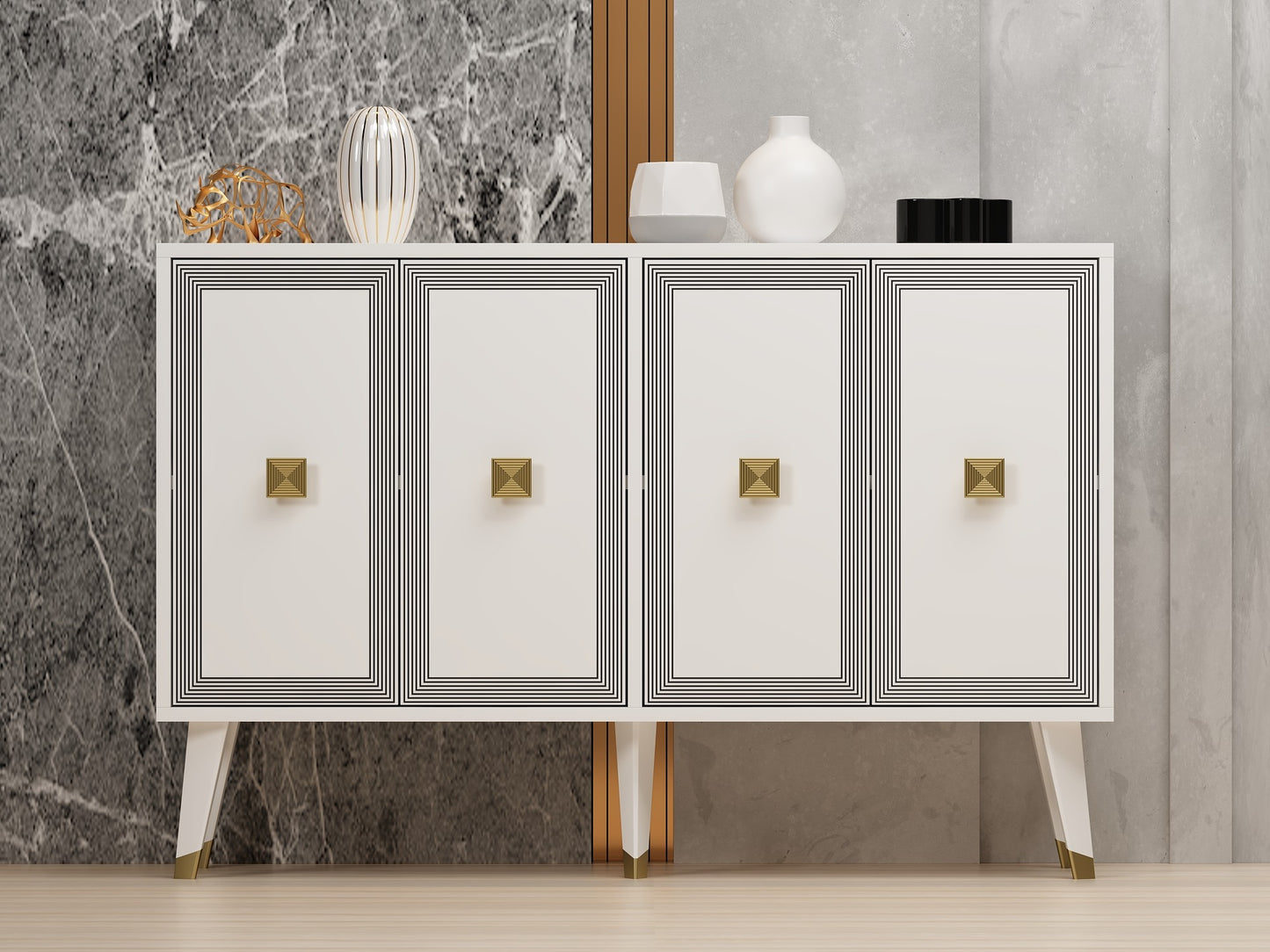 Μπουφές Λευκό
Χρυσό 120x30x80cm | 327ODS1237