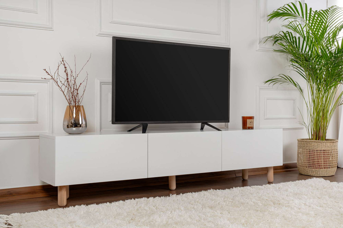Έπιπλο Τηλεόρασης TV Βάση Σύνθεση Λευκό | 327ODS1255