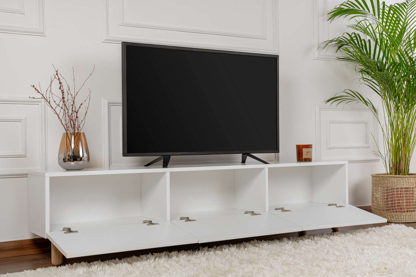 Έπιπλο Τηλεόρασης TV Βάση Σύνθεση Λευκό | 327ODS1255