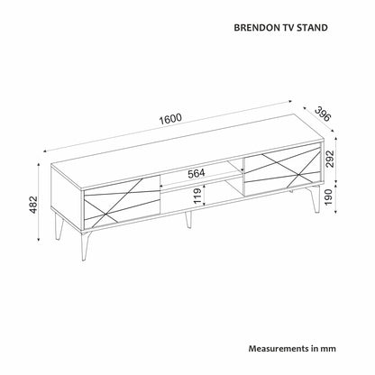 Έπιπλο Τηλεόρασης TV Βάση Σύνθεση Ανθρακί | 327ODS1257