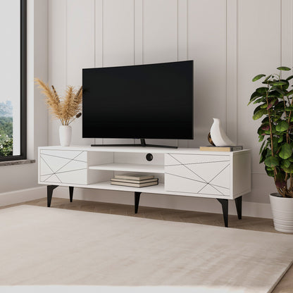 Έπιπλο Τηλεόρασης TV Βάση Σύνθεση Λευκό | 327ODS1258