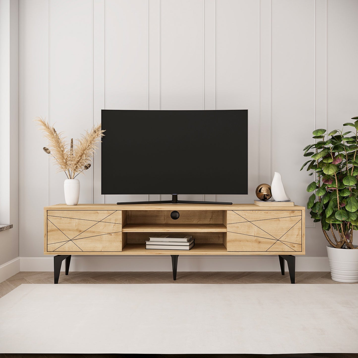 Έπιπλο Τηλεόρασης TV Βάση Σύνθεση Sapphire Δρυς | 327ODS1259