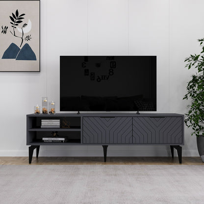 Έπιπλο Τηλεόρασης TV Βάση Σύνθεση Ανθρακί | 327ODS1265