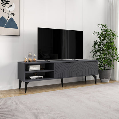 Έπιπλο Τηλεόρασης TV Βάση Σύνθεση Ανθρακί | 327ODS1265