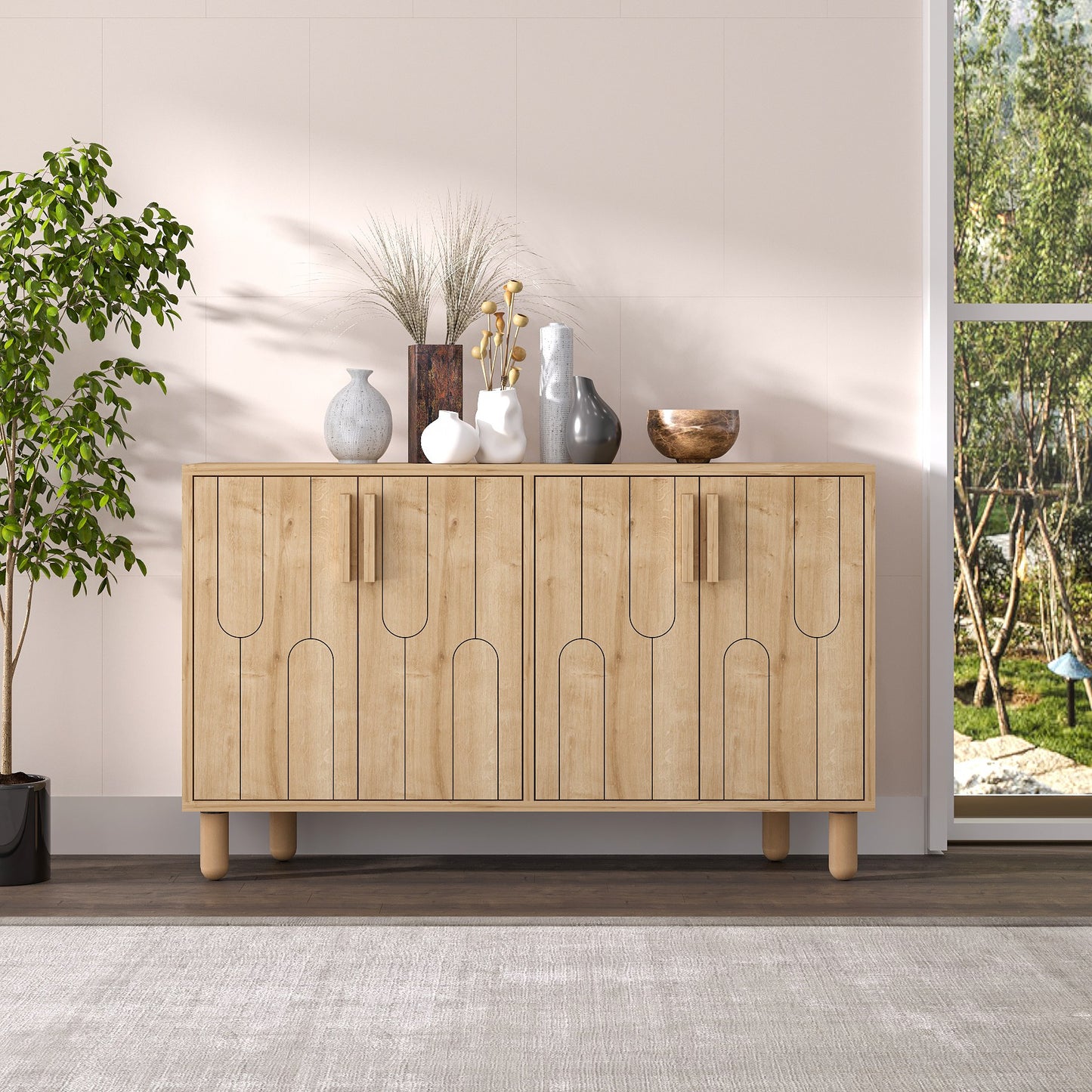 Μπουφές Saphire Δρυς 120x29,6x73,6cm | 327ODS1287