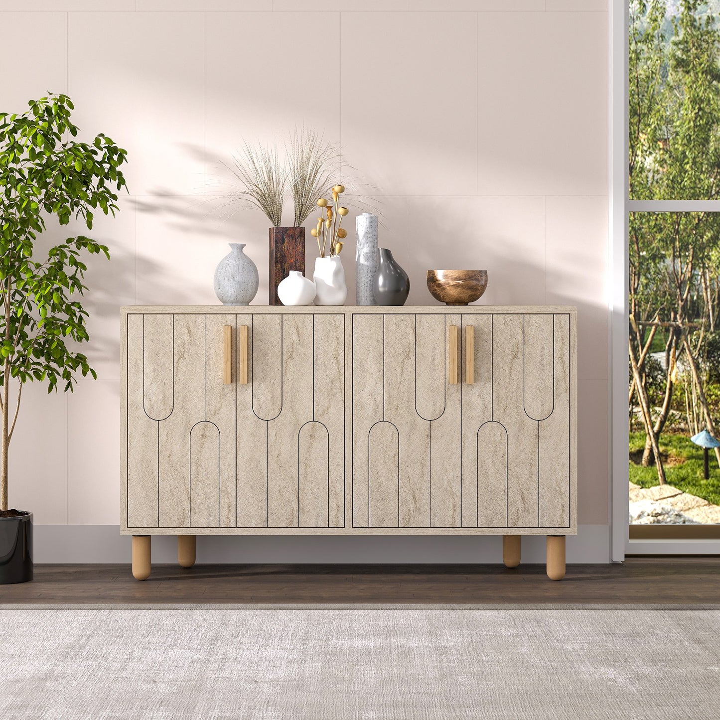 Μπουφές Τραβερτίνη 120x29,6x73,6cm | 327ODS1289
