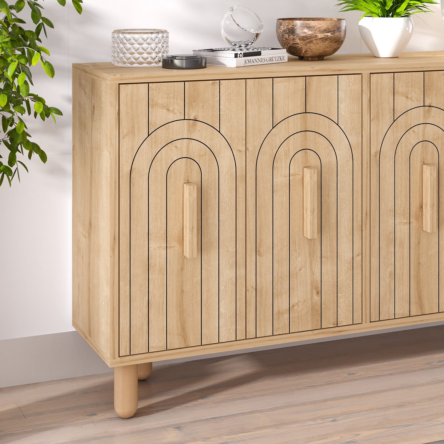 Μπουφές Saphire Δρυς 120x29,6x73,6cm | 327ODS1297