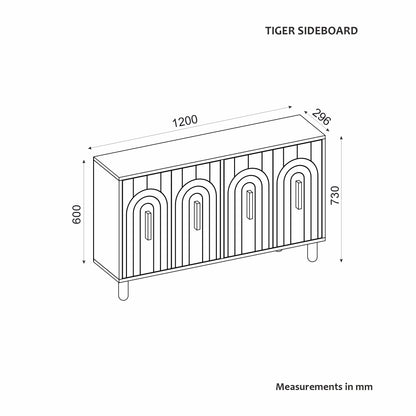 Μπουφές Τραβερτίνη 120x29,6x73,6cm | 327ODS1299