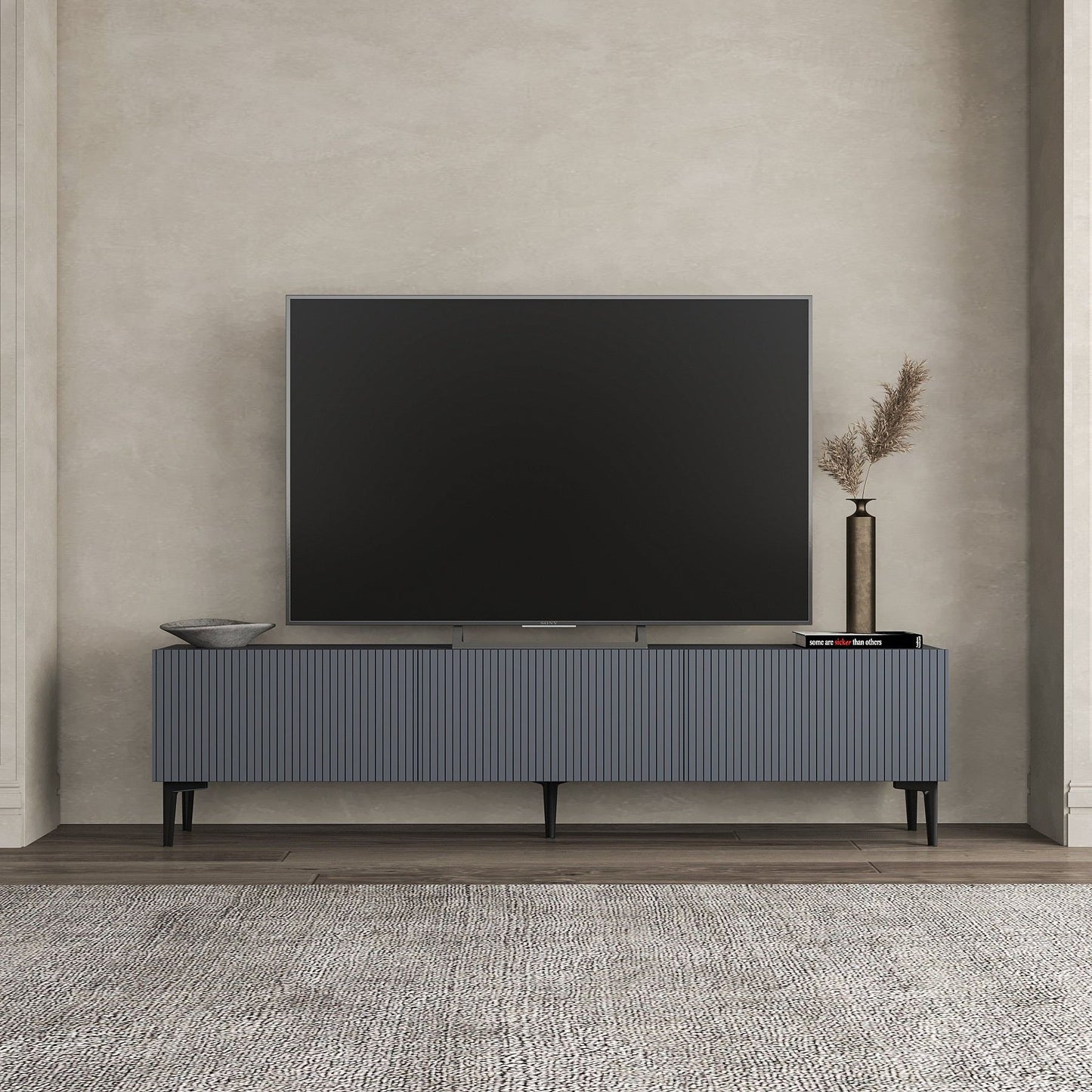 Έπιπλο Τηλεόρασης TV Βάση Σύνθεση Ανθρακί | 327ODS1307