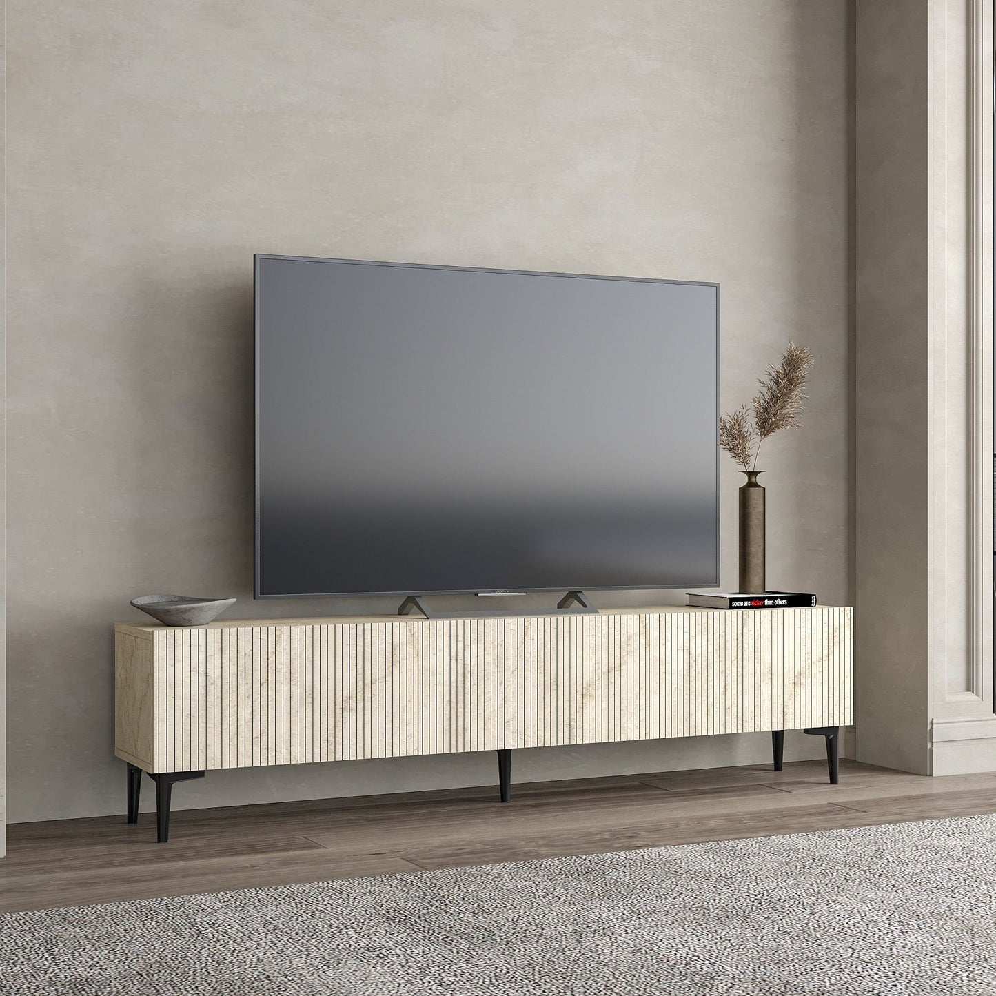 Έπιπλο Τηλεόρασης TV Βάση Σύνθεση Travertine | 327ODS1309