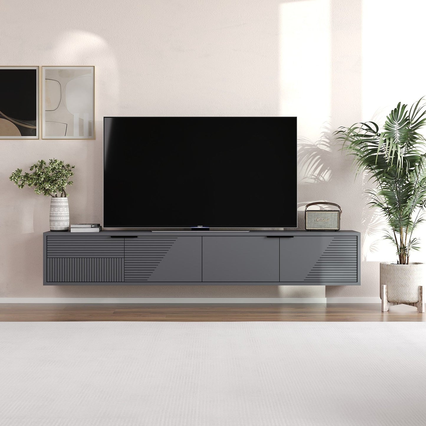 Έπιπλο Τηλεόρασης TV Βάση Σύνθεση Ανθρακί | 327ODS1315