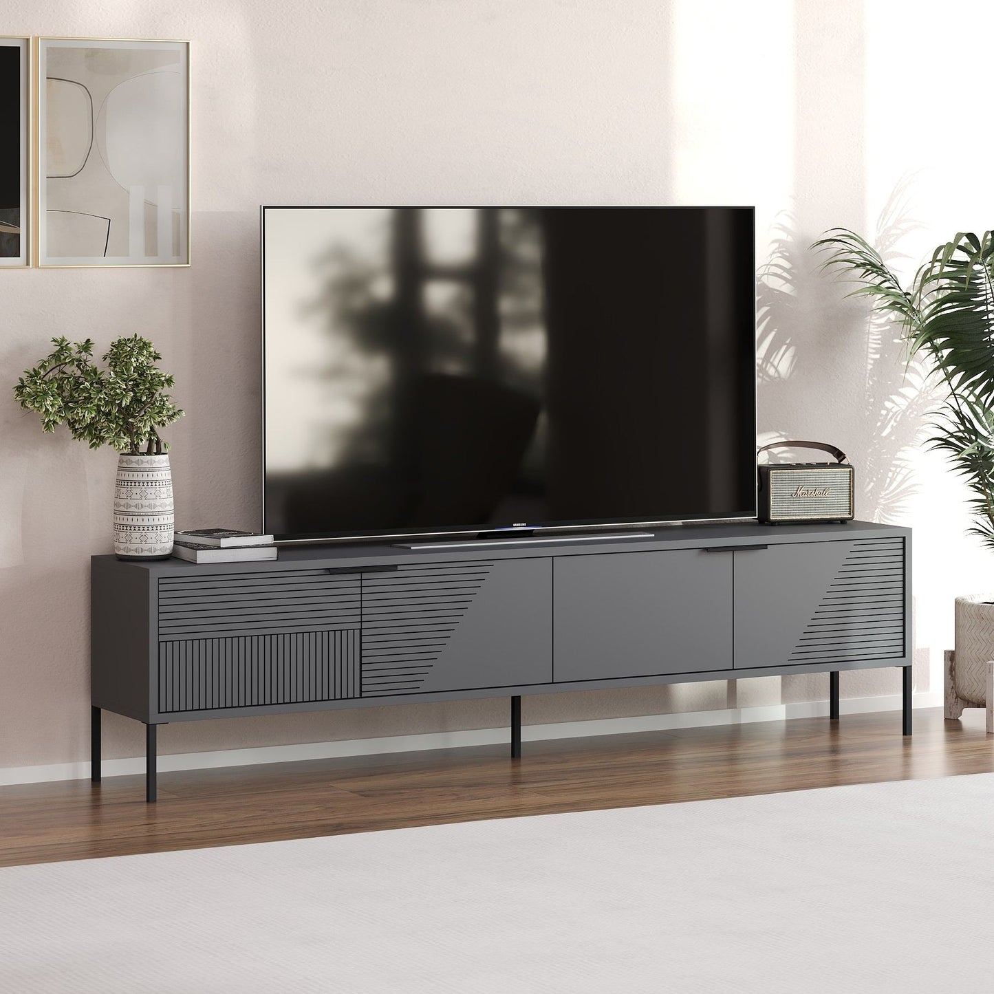 Έπιπλο Τηλεόρασης TV Βάση Σύνθεση Ανθρακί | 327ODS1317