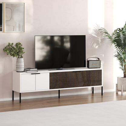 Έπιπλο Τηλεόρασης TV Βάση Σύνθεση Λευκό Καρυδί | 327ODS1321