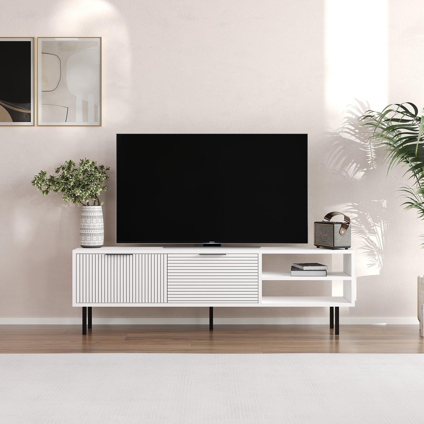 Έπιπλο Τηλεόρασης TV Βάση Σύνθεση Λευκό | 327ODS1325