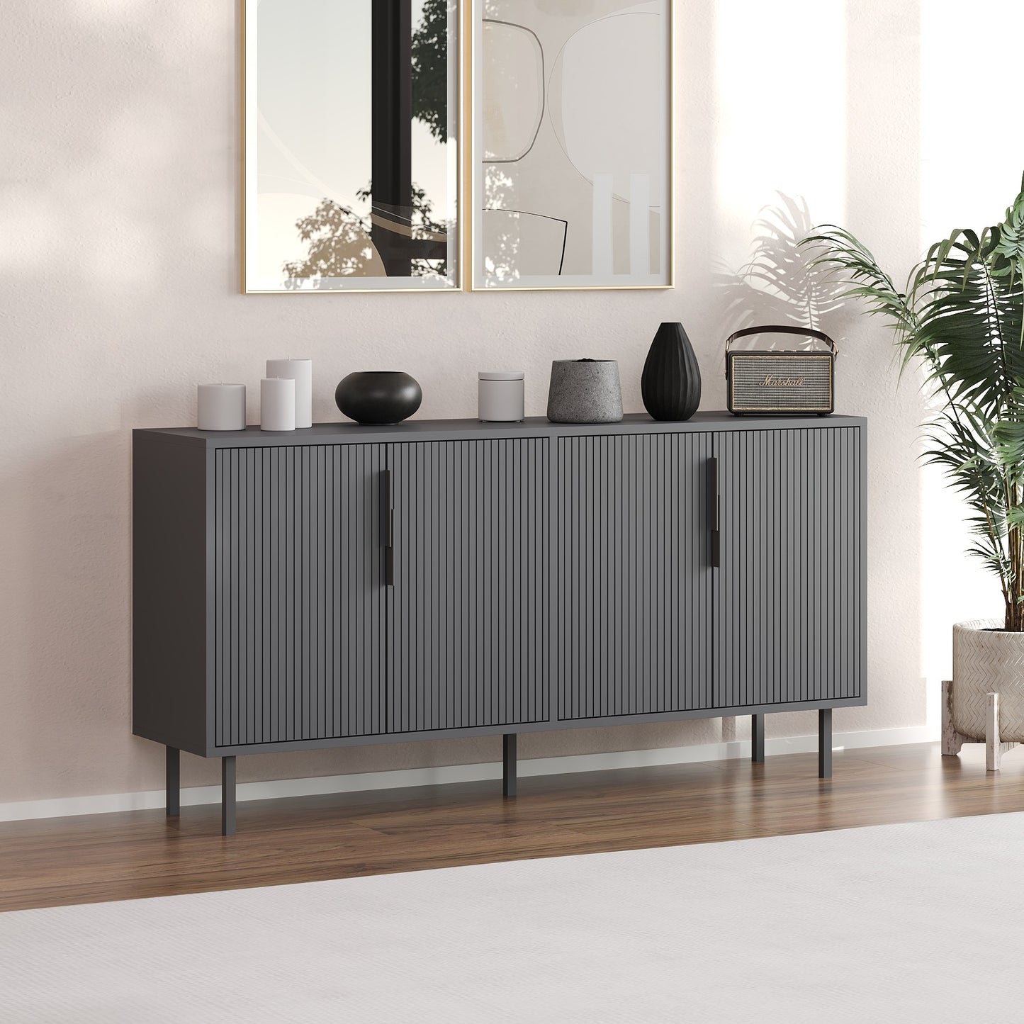 Μπουφές Ανθρακί 150x36x75cm | 327ODS1333