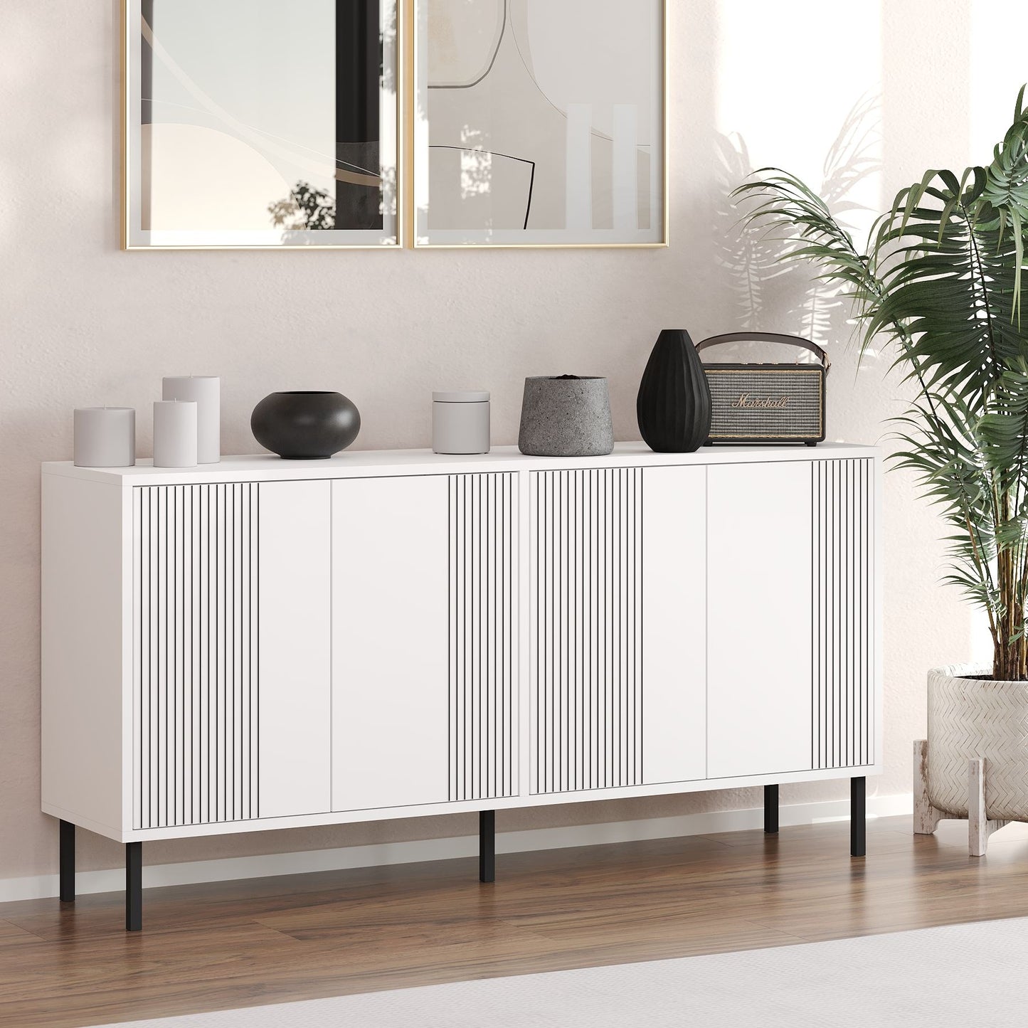 Μπουφές Λευκό 150x36x75cm | 327ODS1337