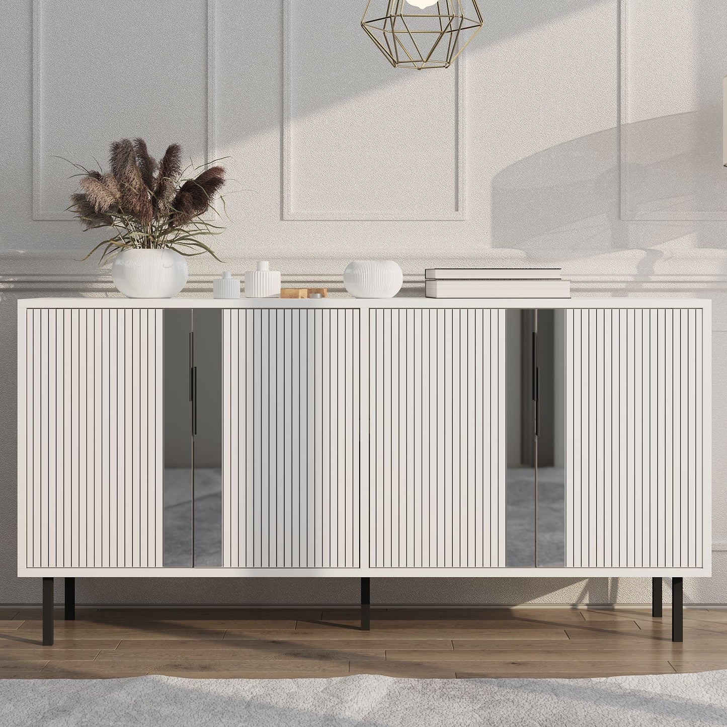 Μπουφές Λευκό 150x36x75cm | 327ODS1339