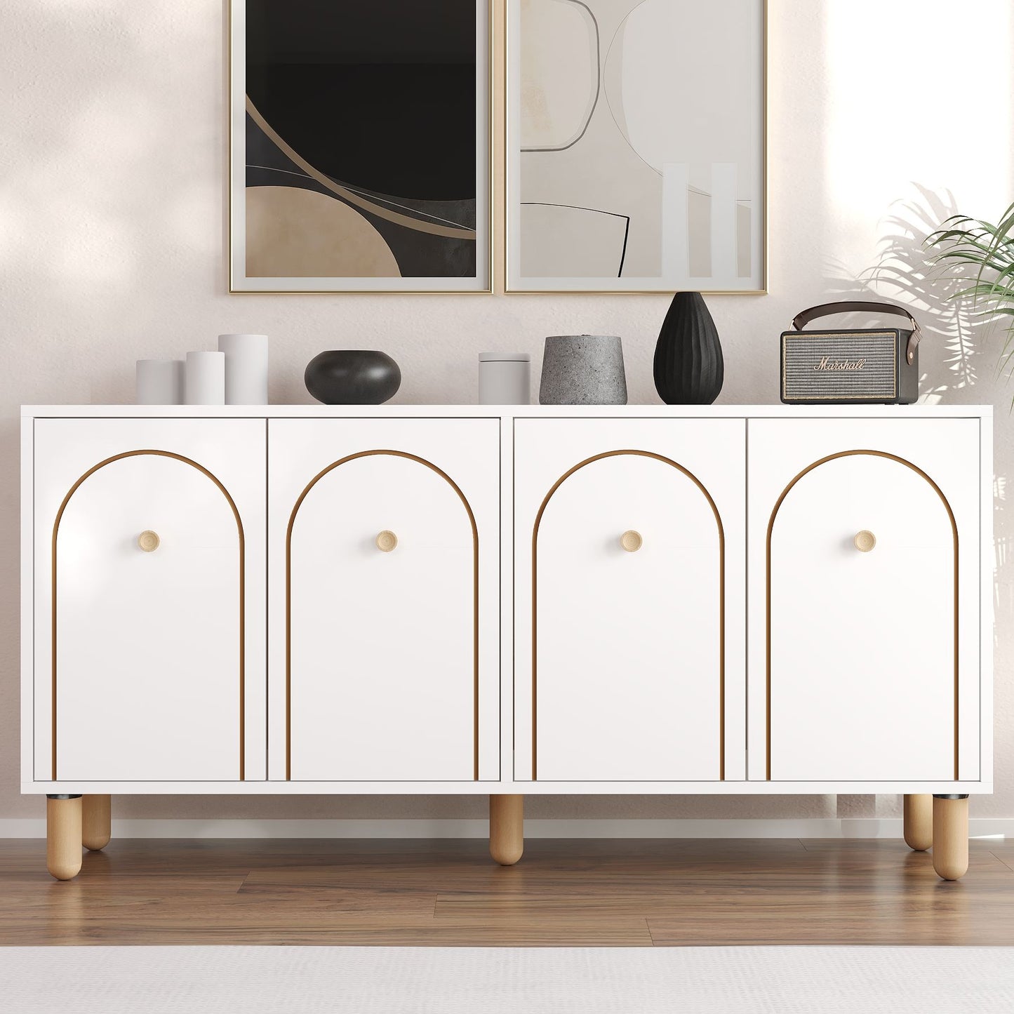 Μπουφές Λευκό 150x36x73cm | 327ODS1341