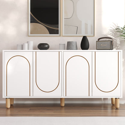 Μπουφές Λευκό 150x36x73cm | 327ODS1343