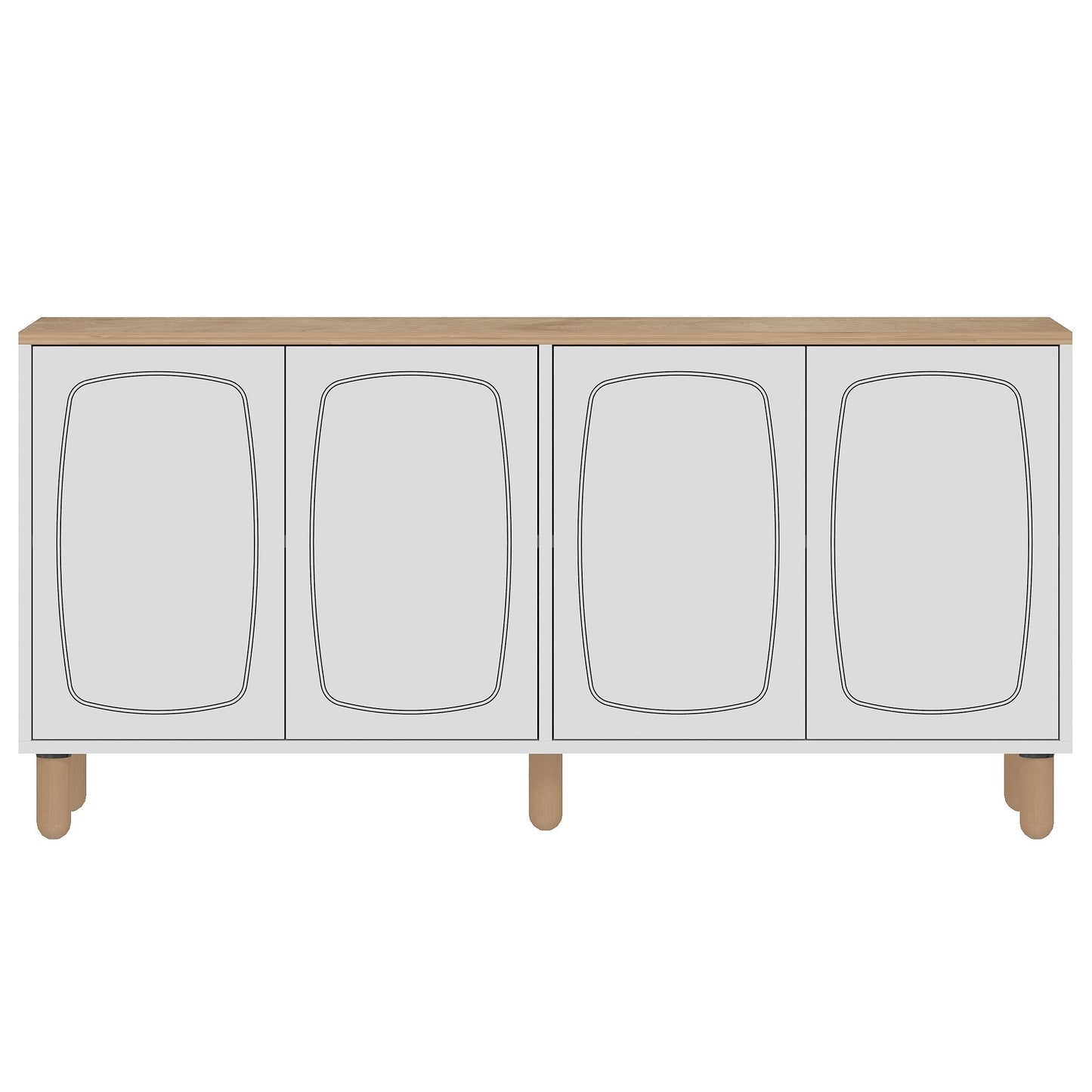Μπουφές Sapphire Δρυς
Λευκό 150x36x73cm | 327ODS1355