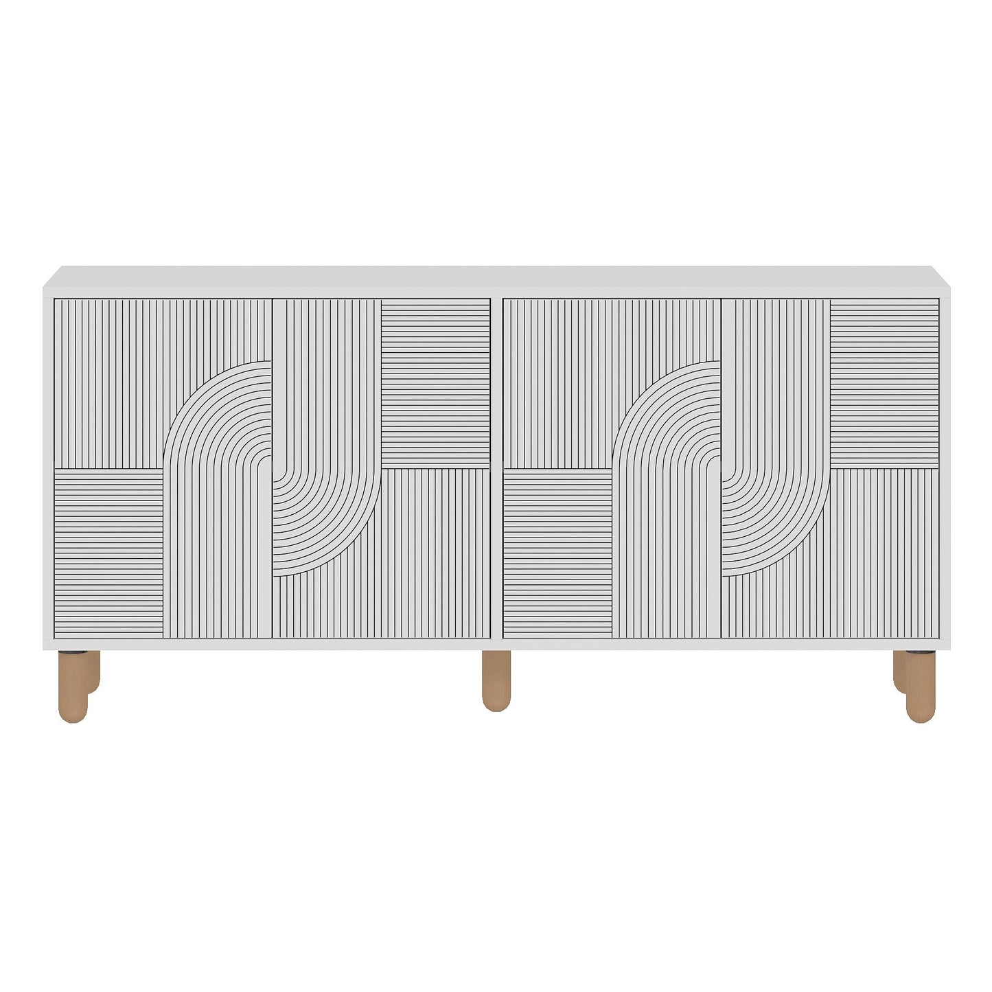Μπουφές Λευκό 150x36x73cm | 327ODS1356
