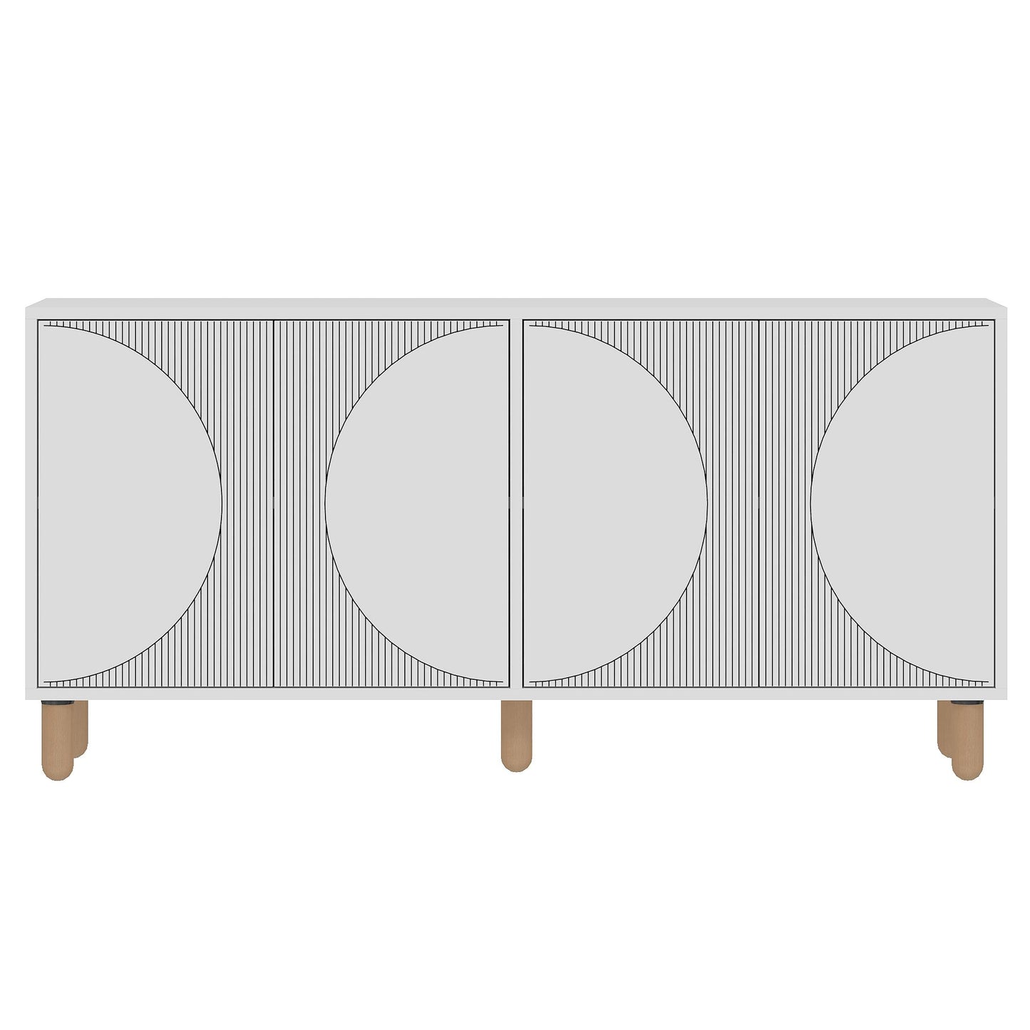 Μπουφές Λευκό 150x36x73cm | 327ODS1358