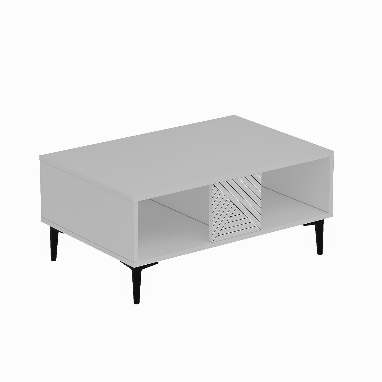 Τραπεζάκι Σαλονιού Λευκό 90 x 60 x 40,6 εκ GR327ODS1402